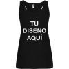 Camisetas despedida mujer de tirantes de despedida 100% algodón negro vista 1