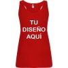 Camisetas despedida mujer de tirantes de despedida 100% algodón rojo vista 1