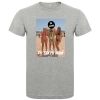 Camisetas despedida hombre para fiestas con diseño de hombre en bañador 100% algodón gris vigoré para personalizar vista 1