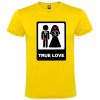 Camisetas despedida hombre de despedidas unisex con dibujo true love 100% algodón amarillo para personalizar vista 1