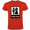 Camisetas despedida hombre de despedidas unisex con dibujo true love 100% algodón rojo para personalizar vista 1