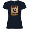 Camisetas despedida mujer para despedida de soltera cartel de se busca 100% algodón azul marino vista 1