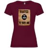 Camisetas despedida mujer para despedida de soltera cartel de se busca 100% algodón burgundy vista 1