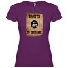 Camisetas despedida mujer para despedida de soltera cartel de se busca 100% algodón púrpura vista 1
