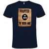 Camisetas despedida hombre de despedida estilo wanted con tu foto 100% algodón azul marino para personalizar vista 1