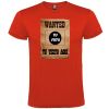 Camisetas despedida hombre de despedida estilo wanted con tu foto 100% algodón rojo para personalizar vista 1