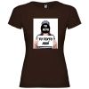 Camisetas despedida mujer para fiestas de despedida con diseño de fugitiva 100% algodón chocolate para personalizar vista 1