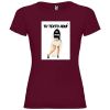 Camisetas despedida mujer para fiestas con su foto modelo novia con zapatillas 100% algodón burgundy vista 1