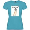 Camisetas despedida mujer para fiestas con su foto modelo novia con zapatillas 100% algodón turquesa vista 1