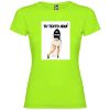 Camisetas despedida mujer para fiestas con su foto modelo novia con zapatillas 100% algodón verde oasis vista 1