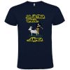 Camisetas despedida hombre blanca lema la última gran juerga 100% algodón azul marino vista 1