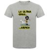 Camisetas despedida hombre blanca lema la última gran juerga 100% algodón gris vigoré vista 1