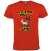 Camisetas despedida hombre blanca lema la última gran juerga 100% algodón rojo vista 1