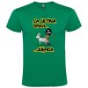 Camisetas despedida hombre blanca lema la última gran juerga 100% algodón verde vista 1