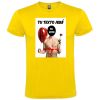 Camisetas despedida hombre para despedidas con diseño de globo y flor 100% algodón amarillo para personalizar vista 1