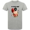 Camisetas despedida hombre de manga corta con diseño de globo y flor 100% algodón gris vigoré con impresión vista 1