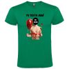 Camisetas despedida hombre de manga corta con diseño de globo y flor 100% algodón verde con impresión vista 1