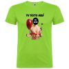 Camisetas despedida hombre de manga corta con diseño de globo y flor 100% algodón verde oasis con impresión vista 1