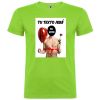Camisetas despedida hombre para despedidas con diseño de globo y flor 100% algodón verde oasis para personalizar vista 1