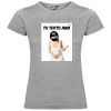 Camisetas despedida mujer ajustada con diseño de novia con bate para poner tu foto 100% algodón gris vigoré vista 1