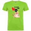 Camisetas despedida hombre con diseño troquelado de muñeca hinchable y globo 100% algodón verde oasis vista 1