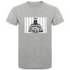 Camisetas despedida hombre con imagen de presidiario 100% algodón gris vigoré con impresión vista 1