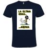 Camisetas despedida hombre lema la última gran juerga 100% algodón azul marino con impresión vista 1
