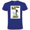 Camisetas despedida hombre lema la última gran juerga 100% algodón royal con impresión vista 1
