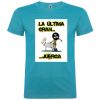 Camisetas despedida hombre lema la última gran juerga 100% algodón turquesa con impresión vista 1