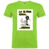 Camisetas despedida hombre lema la última gran juerga 100% algodón verde oasis con impresión vista 1