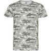 Camisetas manga corta roly marlo de 100% algodón camuflaje gris con logo vista 1