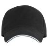Gorras serigrafiadas roly eris de 100% algodón negro para personalizar vista 1