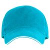 Gorras serigrafiadas roly eris de 100% algodón turquesa para personalizar vista 1