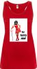 Camisetas despedida mujer de tirantes de despedida con diseño de diablesa 100% algodón rojo con impresión vista 1