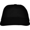 Gorras serigrafiadas roly basica de algodon negro con publicidad vista 1