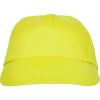 Gorras serigrafiadas roly basica de algodon amarillo con publicidad vista 1