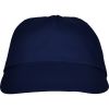 Gorras serigrafiadas roly basica de algodon azul marino con publicidad vista 1