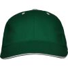 Gorras serigrafiadas roly panel de 100% algodón verde botella con impresión vista 1