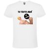 Camisetas despedida hombre blanca de manga corta con diseÃ±o de muÃ±eca hinchable 100% algodÃ³n para personalizar vista 1