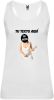 Camiseta blanca de tirantes para despedida de soltera con diseño novia con bate blanco para personalizar vista 1