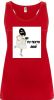 Camisetas despedida mujer de tirantes de despedida en color con diseño de novia corriendo 100% algodón rojo con impresión vista 1