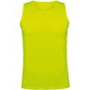 Camisetas técnicas roly andre de poliéster amarillo fluor con impresión vista 1