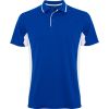 Polos técnicos deporte roly montmelo de poliéster azul royal blanco vista 1