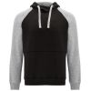 Sudaderas capucha roly badet de algodon negro gris con logo vista 1
