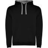 Sudaderas capucha roly urban de algodon negro gris con impresión vista 1