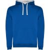 Sudaderas capucha roly urban de algodon azul royal blanco con impresión vista 1