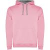 Sudaderas capucha roly urban de algodon rosa claro gris con impresión vista 1