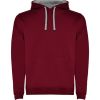 Sudaderas capucha roly urban de algodon granate gris vigoré con impresión vista 1