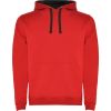Sudaderas capucha roly urban de algodon rojo negro con impresión vista 1