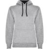 Sudaderas capucha roly urban mujer de algodon gris negro con publicidad vista 1